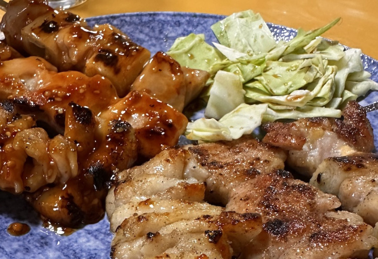 焼き鳥二本